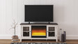 Sam's Furniture - Ashley Furniture - Dorrinson 60" TV Stand with Electric Fireplace - 60" TV Stand with Electric Fireplace / Two-tone - W287W2