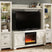 Sam's Furniture - Ashley Furniture - Bellaby 4-Piece Entertainment Center with Fireplace - 4-Piece Entertainment Center with Fireplace / Whitewash - W331W5