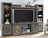 Sam's Furniture - Ashley Furniture - Wynnlow Entertainment Center - 4-Piece Entertainment Center / Gray - W440W2