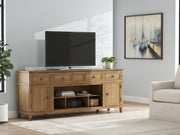 Sam's Furniture - Ashley Furniture - Sharlance 81" TV Stand - 81" / Light Brown - W655-68