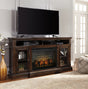 Sam's Furniture - Ashley Furniture - Roddinton 72" TV Stand with Electric Fireplace - 72" TV Stand with Electric Fireplace / Dark Brown - W701W8