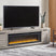 Sam's Furniture - Ashley Furniture - Naydell 92" TV Stand with Electric Fireplace - 92" TV Stand with Electric Fireplace / Gray - W996W1